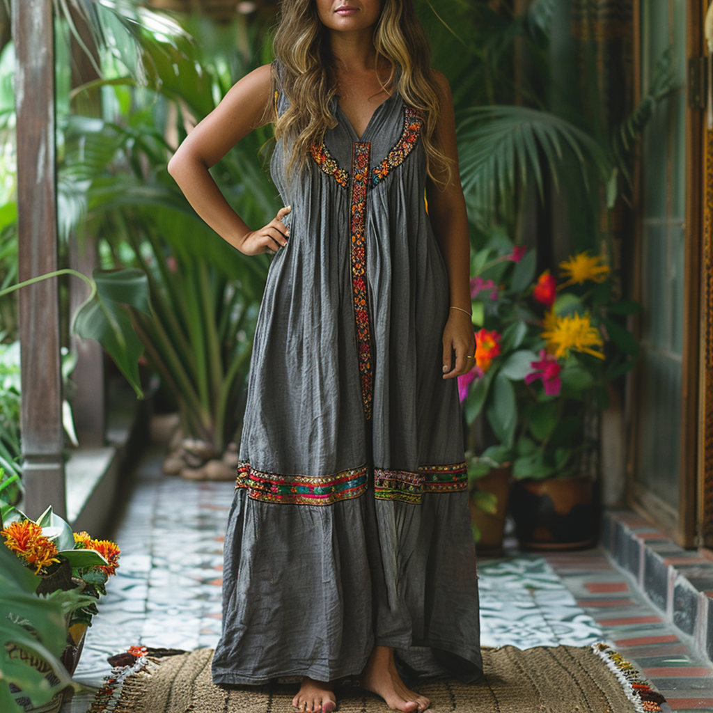 Woman - Bohemian Suspender Dress-inspireuse