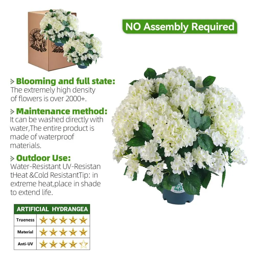 🔥Hot Sale 70% OFF🔥Artificial Outdoor Hydrangea Flowers - UV resistant. Waterproof. Windproof