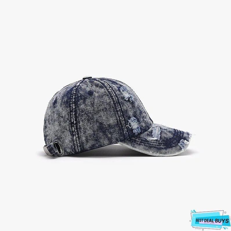Distressed Cotton Baseball Cap