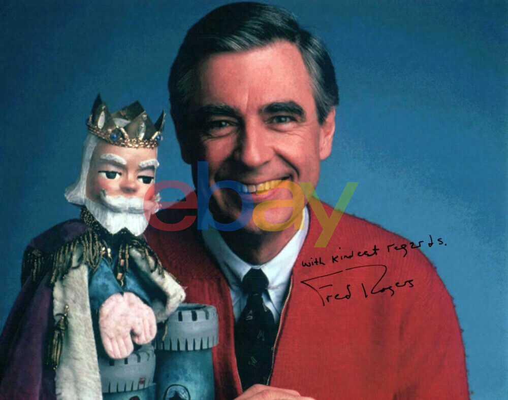 Mister Rogers Fred Rogers 8x10 autographed signed 8x10 Photo Poster painting picture reprint