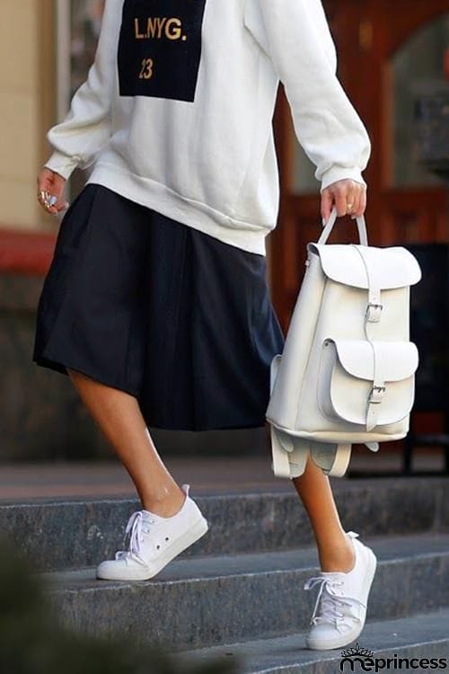 Leather Buckle Backpack