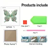5D DIY Partial Special Shaped Drill Diamond Painting Kit Butterfly Decor With Frame Kit 18x18cm