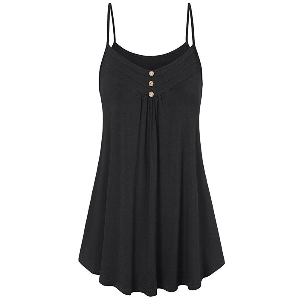 Plus Size 2019 Summer Fashion Women Strapless Button Ruffles Vest Tee Shirt Tops Cami Tank Sexy Casual Sleeveless Tops Clothes