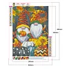 【2 pi&egrave;ces/paquet】-Thanksgiving citrouille gnome-plein diamant rond peinture-30 * 40cm