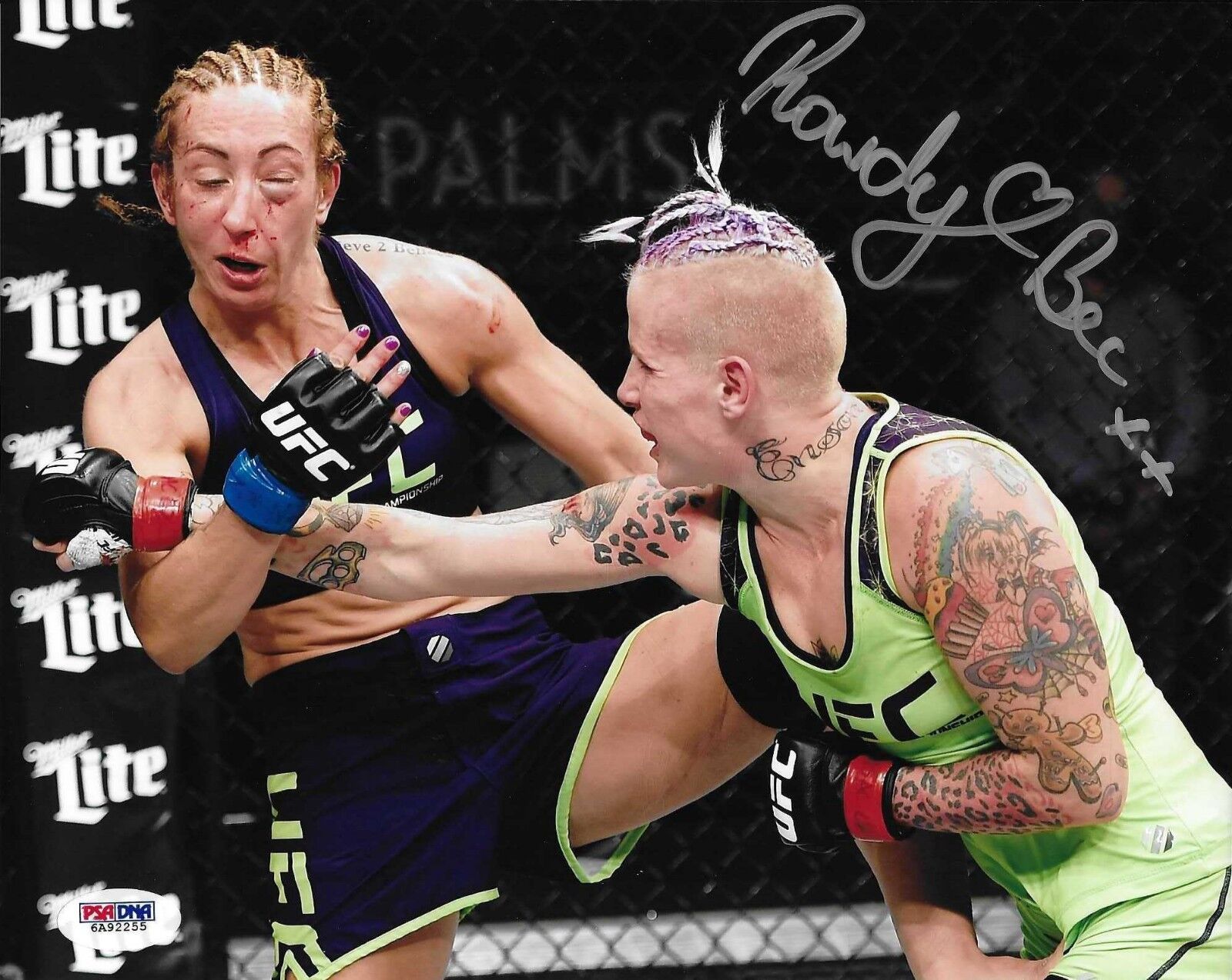 Rowdy Bec Rawlings Signed UFC 8x10 Photo Poster painting PSA/DNA COA Ultimate Fighter 20 Finale