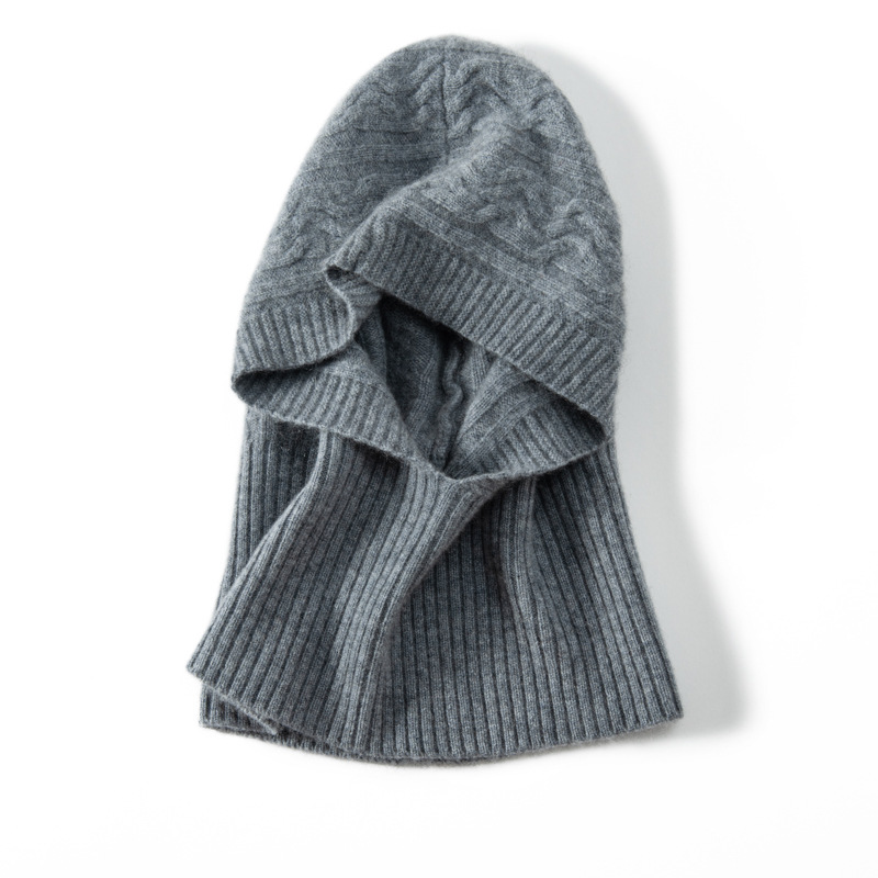 100% Cashmere Hodded Snood Hat Pattern REAL SILK LIFE