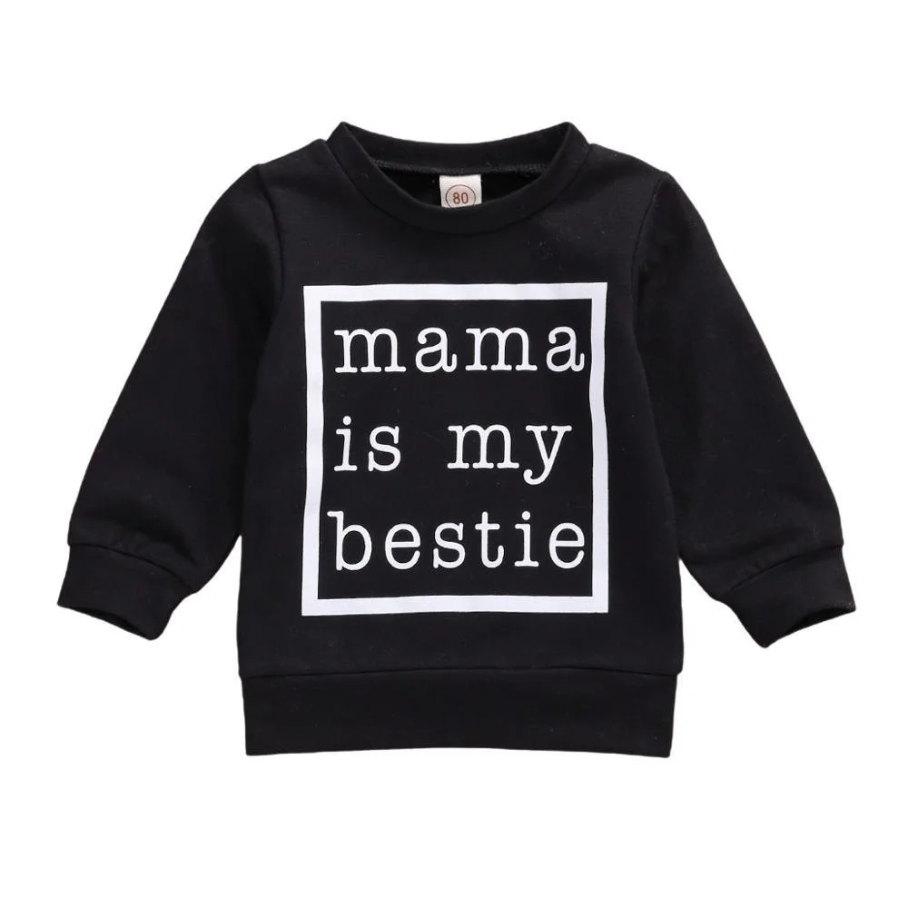 Infant Kids Baby Girls Boys Tops Hoodie Long Sleeve Letter Print Shirts Casual Spring Autumn Tops Clothing