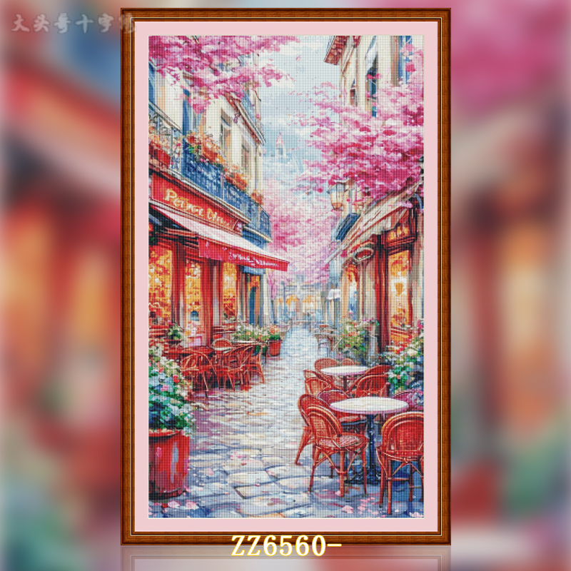 【ZZ6560- Romantic Flower Lane】 Painting Fairy Cross Stitch