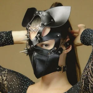 Mask with spikes, Sex mask, BDSM mask, Leather cat mask, Adult sex toys, Sex  face mask, BDSM toys, Sex furniture, Bondage face mask