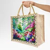 Diamond Painting Flower Garden Linen Tote Bag Replaceable Canvas for Women