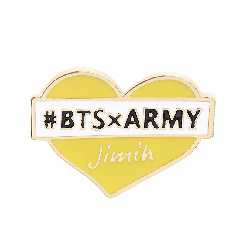 BTS x ARMY Heart Name Badge - Enamel Pin (All Members)