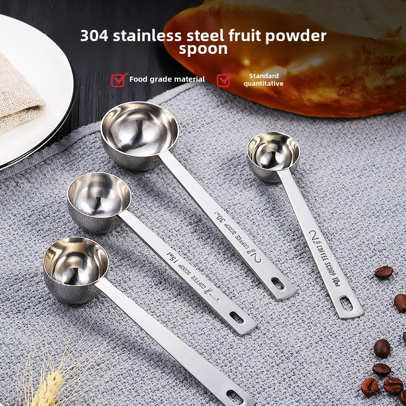 Stainless Steel Measuring Spoon 304 Milk Tea Shop Fruit Powder Spoon Coffee Milk Powder Spoon Scale Spoon Measuring Spoon 10g 15ml20g