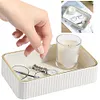 [US Local Warehouse] Valet Tray Multi-Function Desktop Organizer Tray PU Leather Storage Box (White)