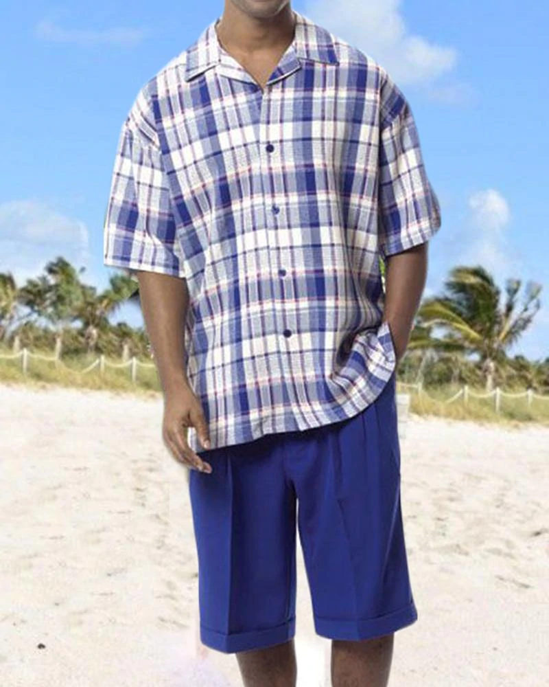 Men's Casual Printed Shirt Short Sleeve