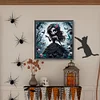 (40*40cm)Dark Skull Girl - Full Round Drill Diamond Painting