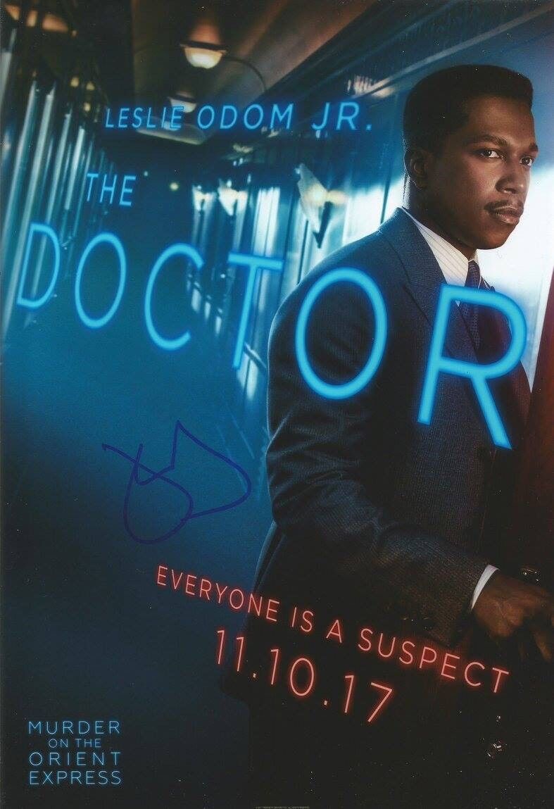 Leslie Odom Jr Signed Murder On The Orient Express 12x8 Photo Poster painting AFTAL