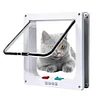 Cat Flap Door with 4 Way Security Lock Cat Dogs Flap Doors Cat Puppy Safety Gate