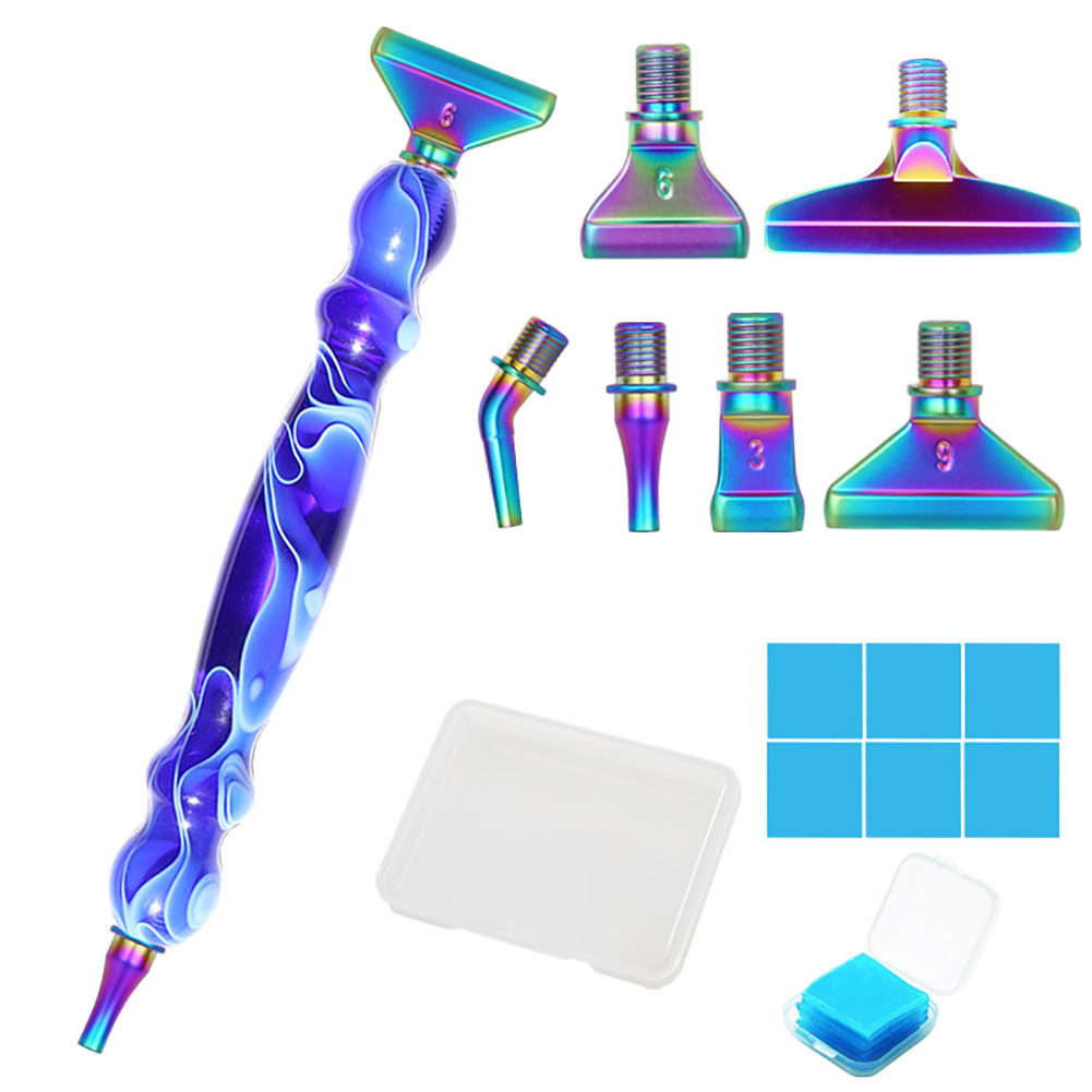 (Dark Blue)Diamond Painting Metal Point Drill Pen Diamond Painting Kits DIY Art Crafts gbfke