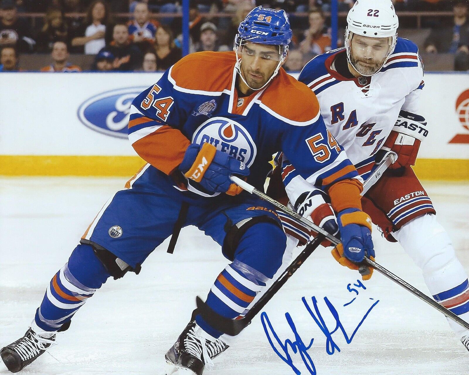 Jujhar Khaira Signed 8x10 Photo Poster painting Edmonton Oilers Autographed COA