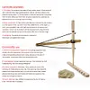 Wood Drilling Fire Making Tool Outdoor Survival Practice Tool for Camping Hiking