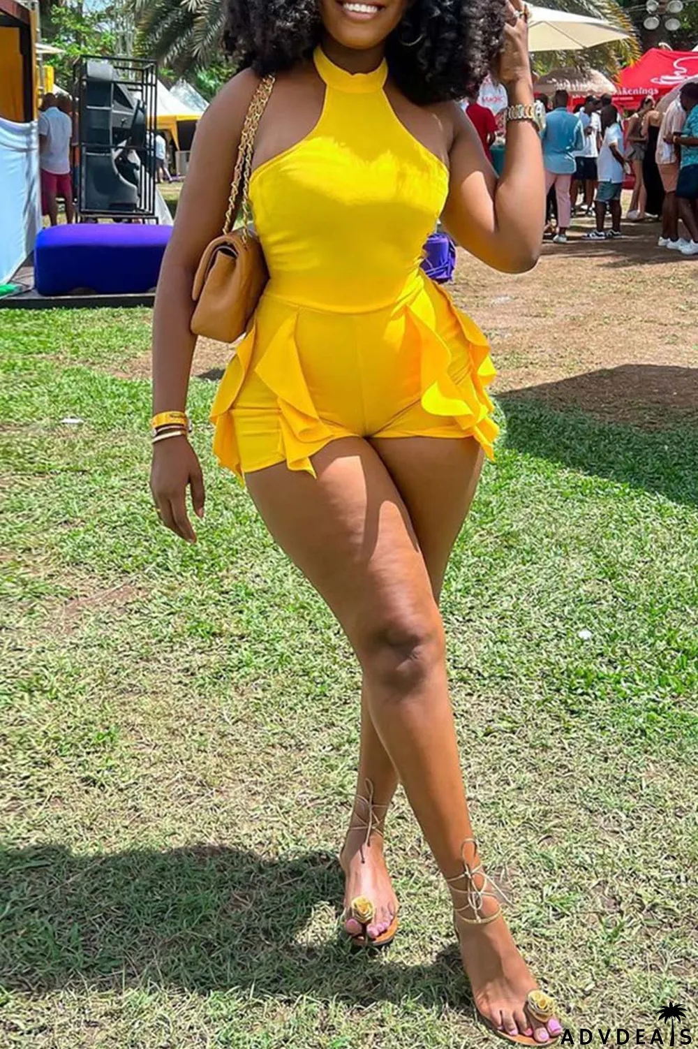 White Casual Solid Patchwork O Neck Skinny Romper