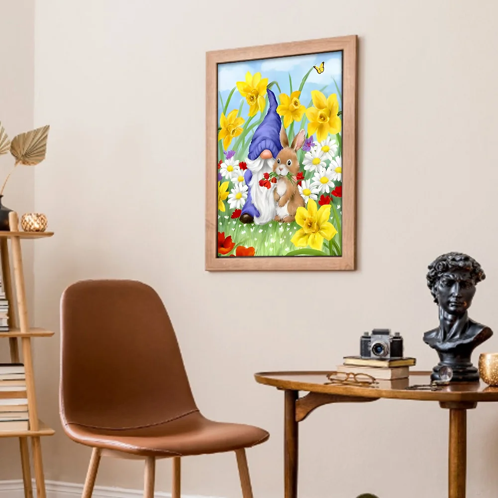 Diamond Painting - Full Round Drill - Gnome Rabbit(Canvas|30*40cm)