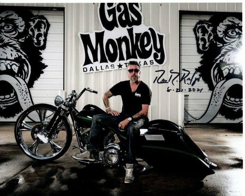 Richard rawlings signed autographed gas monkey garage 8x10 Photo Poster painting dated