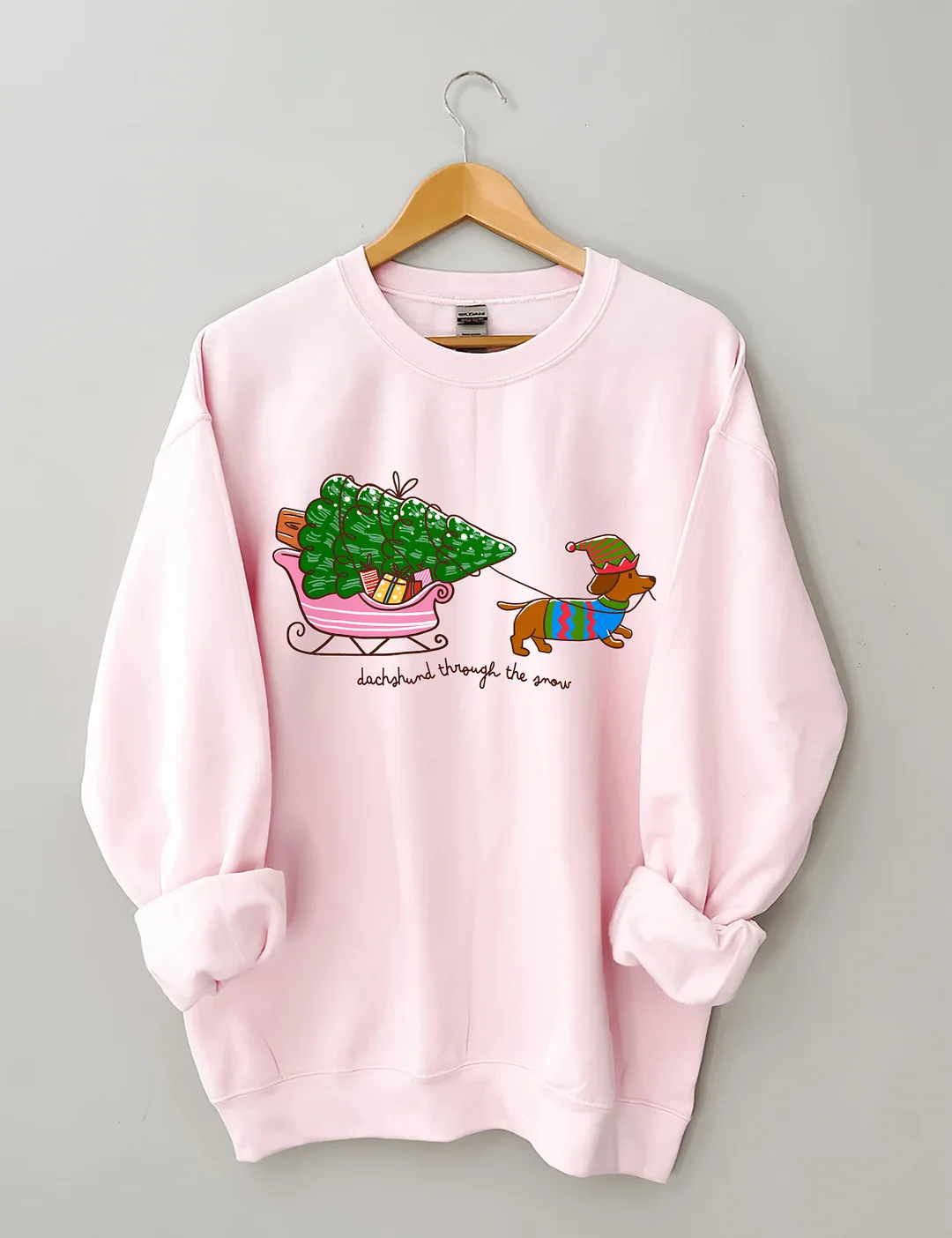Cute Christmas Dachshund Dog Mom Sweatshirt