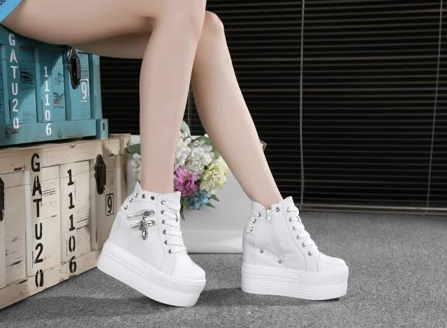 NEW Brand Hidden Heels Platform Sneakers Women Breathable Air Wedge Sock Shoes Woman Casual Ladies Boots Zapatos Mujer 2022 W05