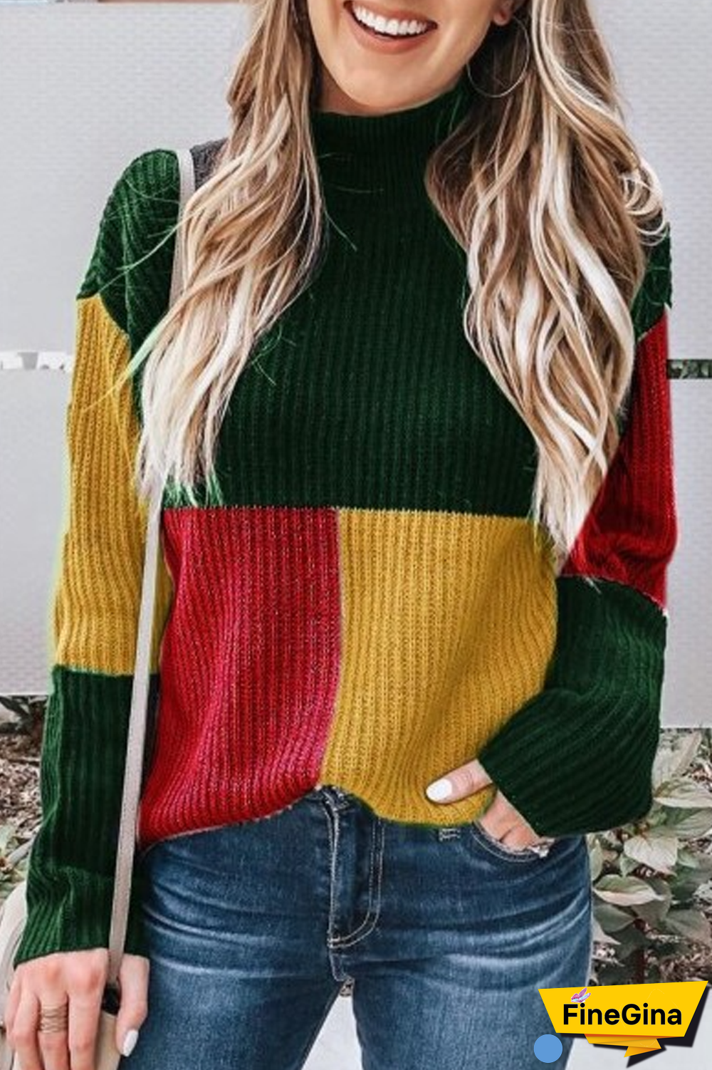 Contracted Style Half Turtleneck Sweater