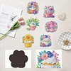 (US Local)6pcs Cake DIY Diamond Painting Fridge Magnets Craft Kit