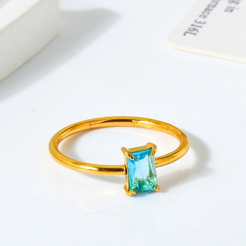 Minimalist Geometric Titanium Steel Rings