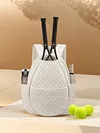 Quilted Tennis Backpack Lightweight Large Tennis Bag for Rackets and Sports Gear
