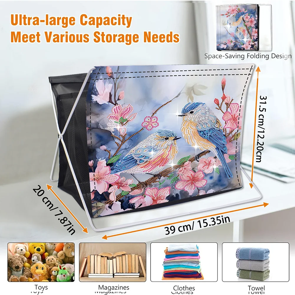 DIY Flower Birds Special Shape Diamond Painting Storage Rack for Adults Kids