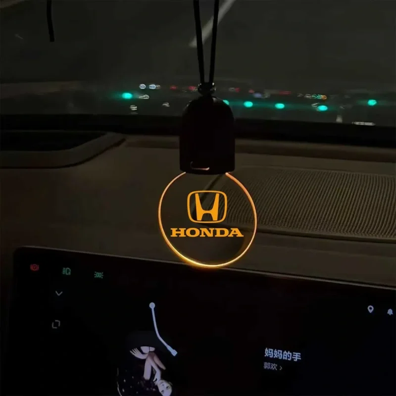 Touch-sensitive car logo and car light pendant