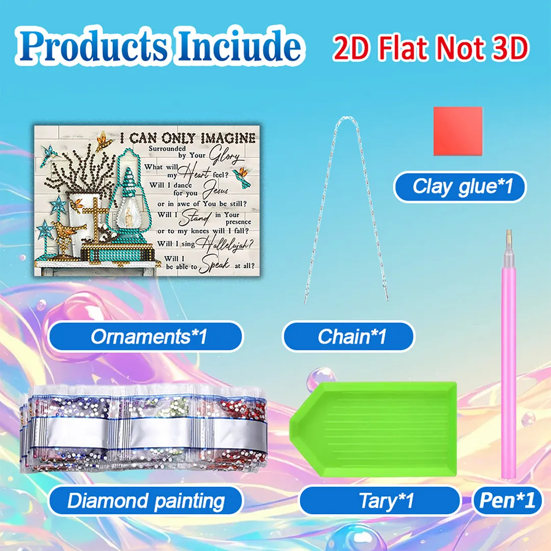 English Letters DIY 5D Round Drill Diamond Art Hanging Gem Painting for Decor