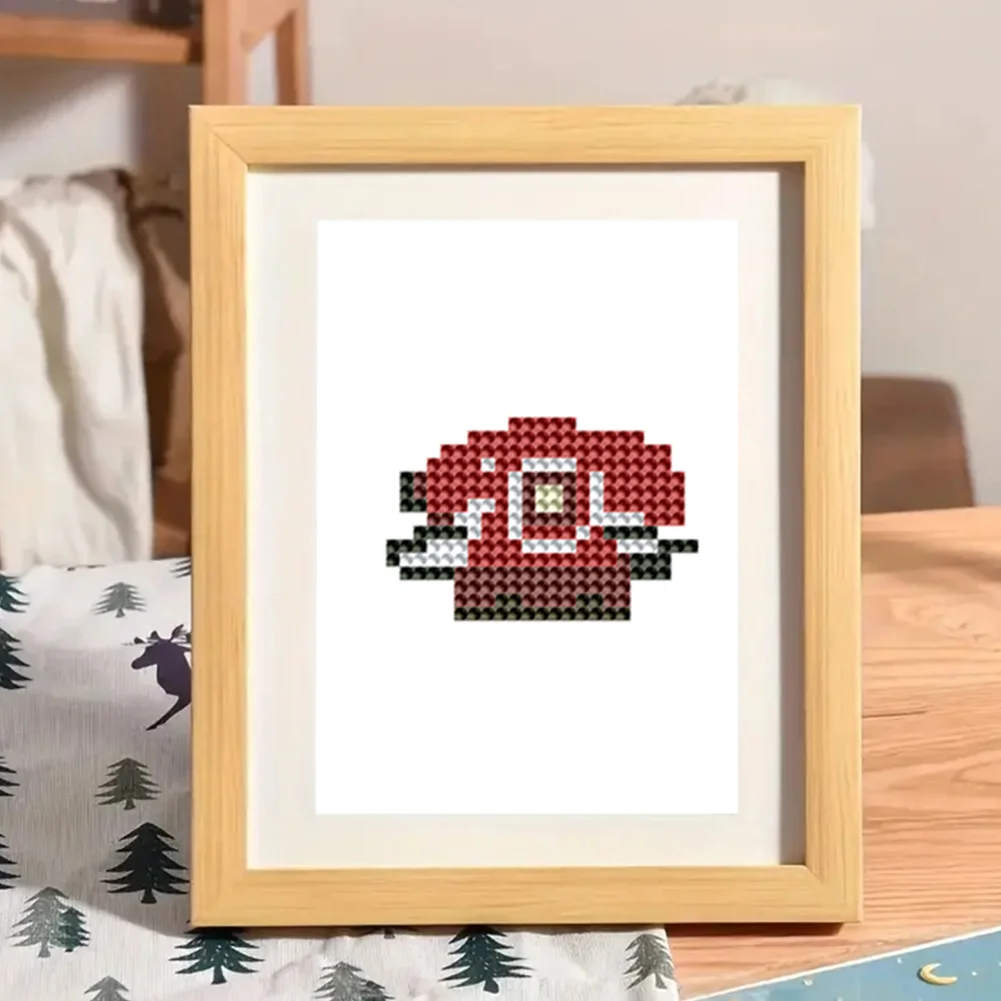 12pcs Clock DIY Mini Round Diamond Painting Set Desktop Decor No Frame12x8cm