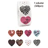 500pcs Heart Shape Holiday Party Birthday Party Sticker Packaging Bags - 2.5cm Diameter Paper Labels