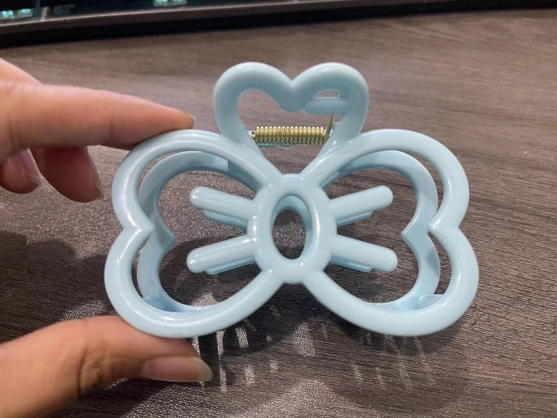 Simple Cute Bow Hairpin Back Head Updo Hair Clip Girl’s Shark Clip Hair Volume Multi Hairpin Headdress