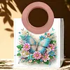 DIY 5D Diamond Art Painting Handbag with Round Handle Diamond Painting Kit Handbag Diamond Painting Bag for Women Casual Shopping Travel Daily Use