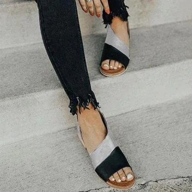 2019 Women Flat Sandals Female Fashion Gladiator Shoes Summer Comfortable Sandals Ladies Slip-on Party Office Shoes