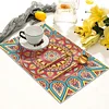 (42.5*29.5cm)1pcs Diamond Art Painting Mandala Placemats Heat Resistant Non-Slip Place Mat Kit