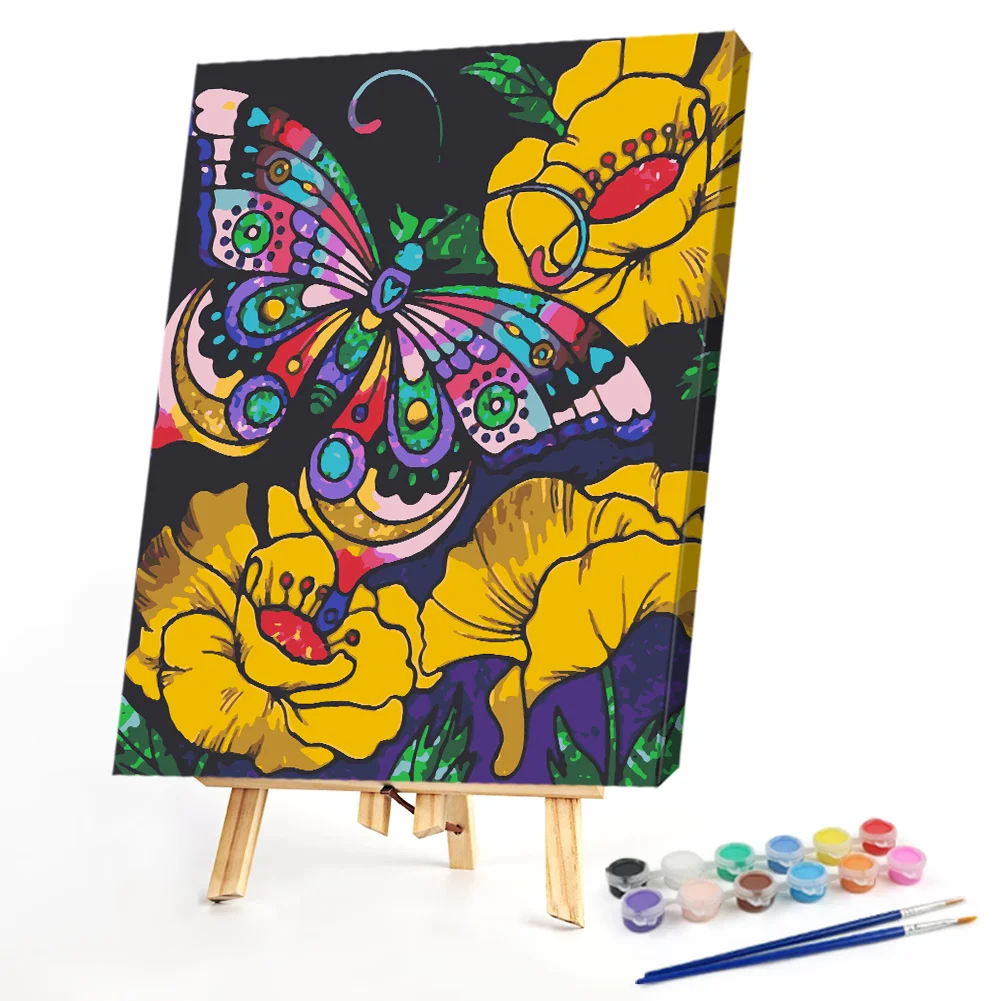 Butterfly Flower - Paint By Numbers(40*50CM)