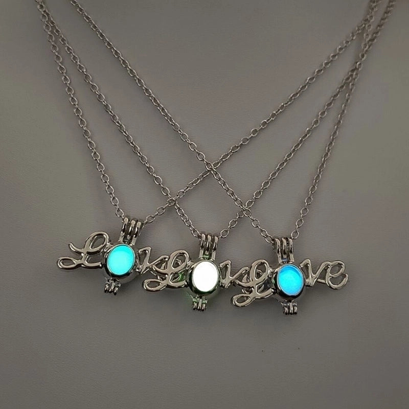 Luminous Hollow Diy Cage Christmas Tree Women’s Necklace