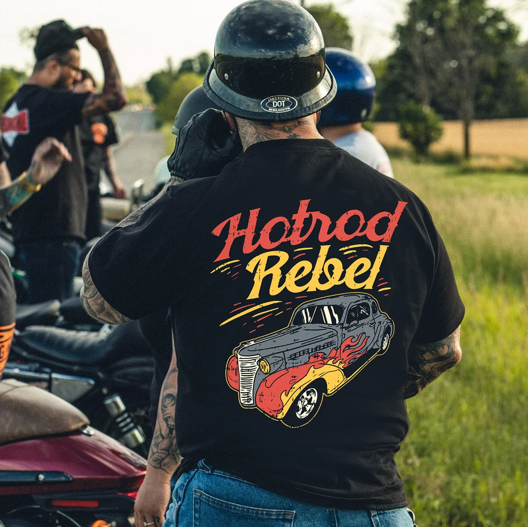 HOT ROD REBEL Classic Car Print Men's T-shirt
