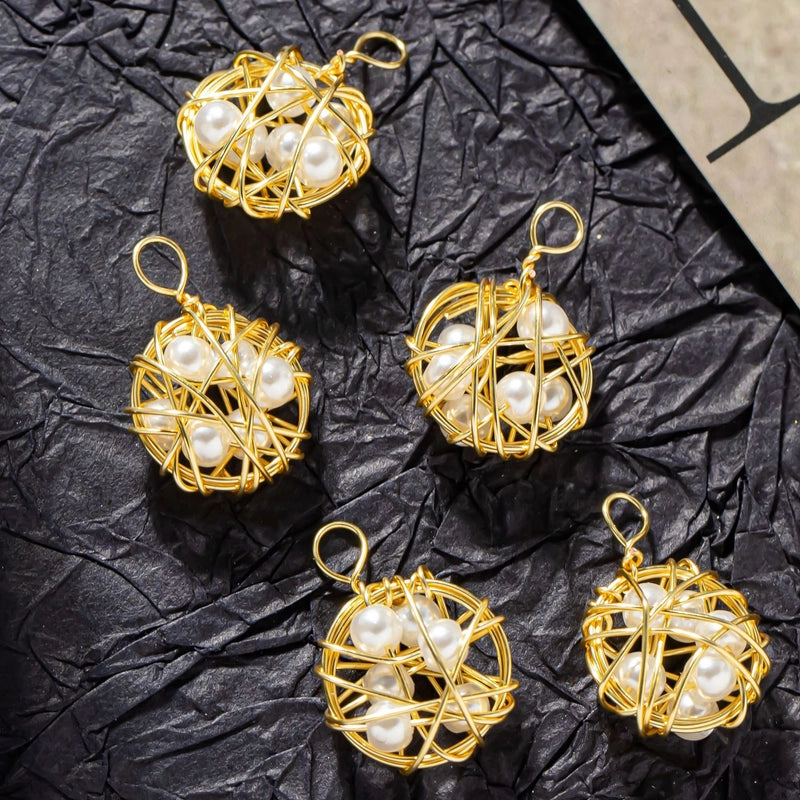 10 PCS/Package Copper Geometric Pendant Jewelry Accessories