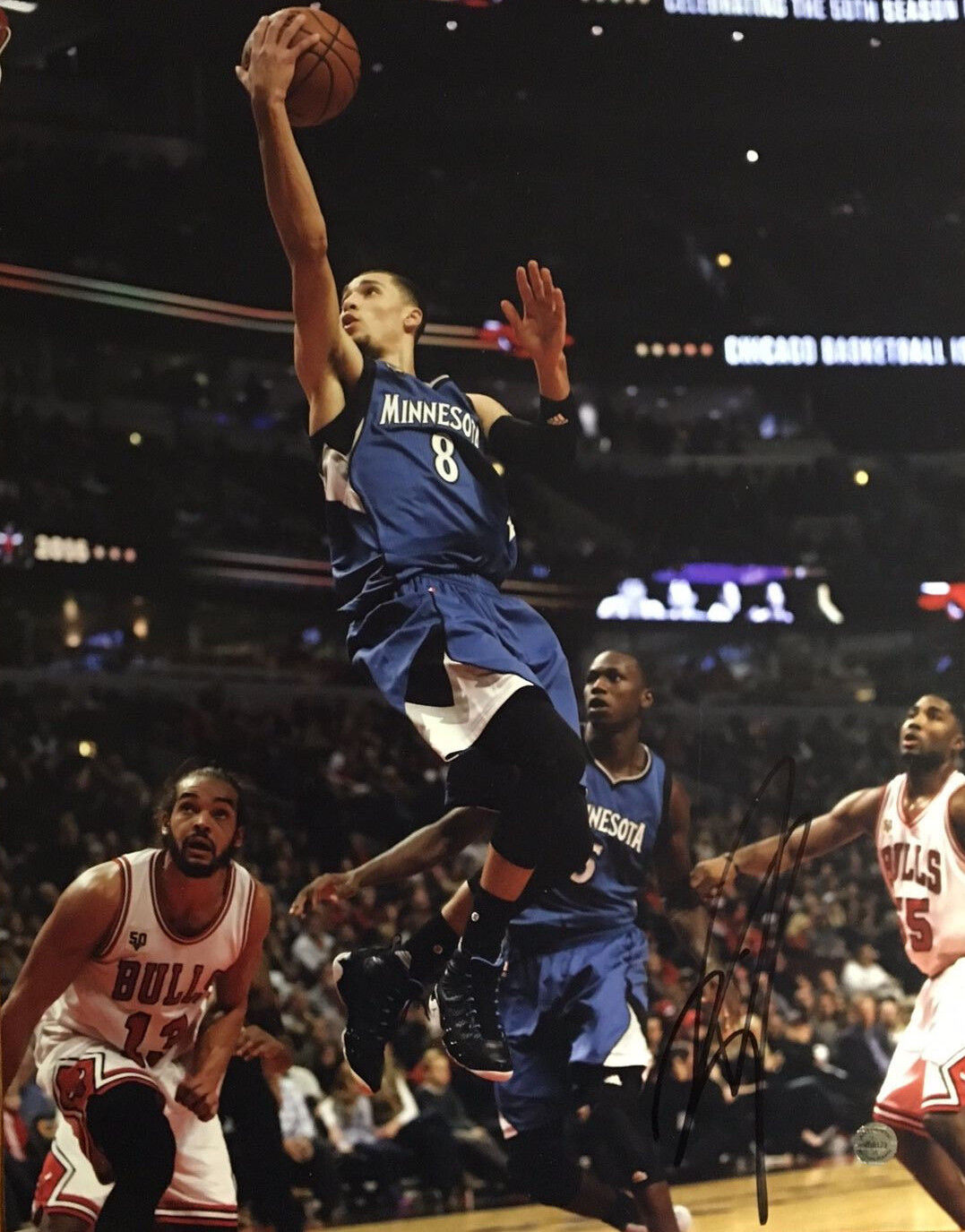 GFA Minnesota Timberwolves * ZACH LaVINE * Signed 11x14 Photo Poster painting PROOF Z2 COA