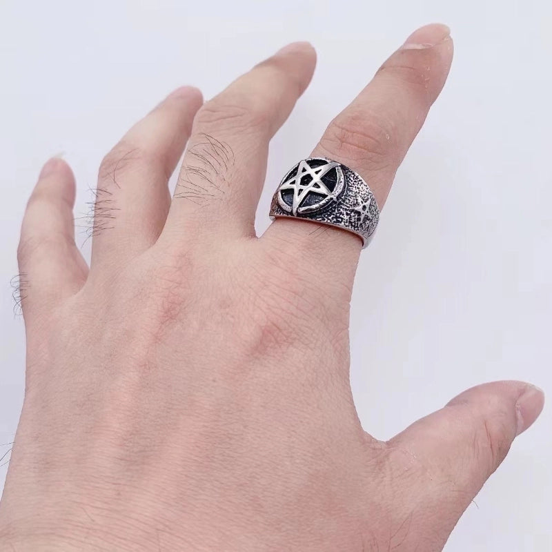 Hip-Hop Solid Color 304 Stainless Steel Polishing Men's Rings