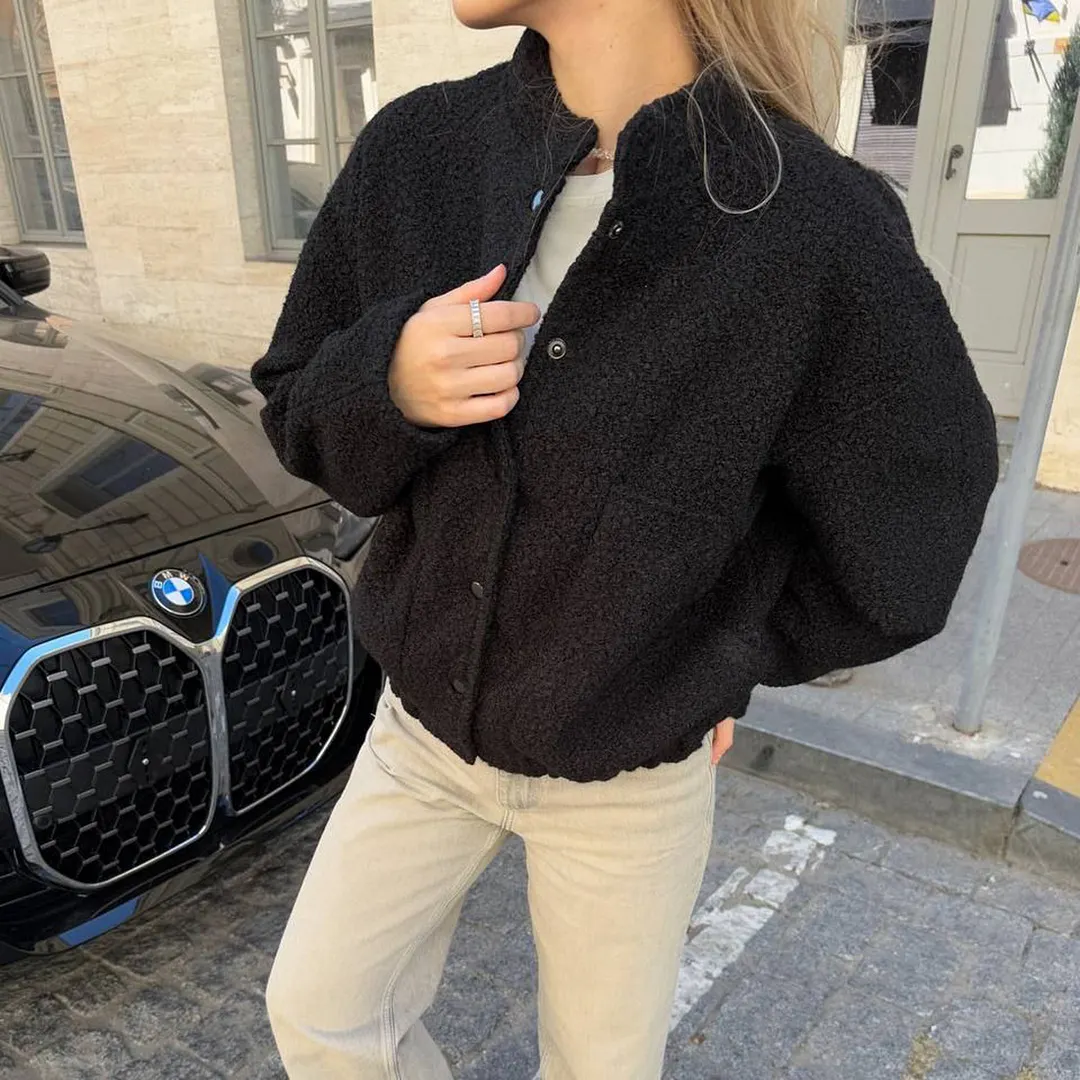 Athvotar Athvotar Lamb Velvet Jacket Multi-Color Optional Soft Fluffy Super Warm Autumn And Winter Fashion Sense Simple Match Girl