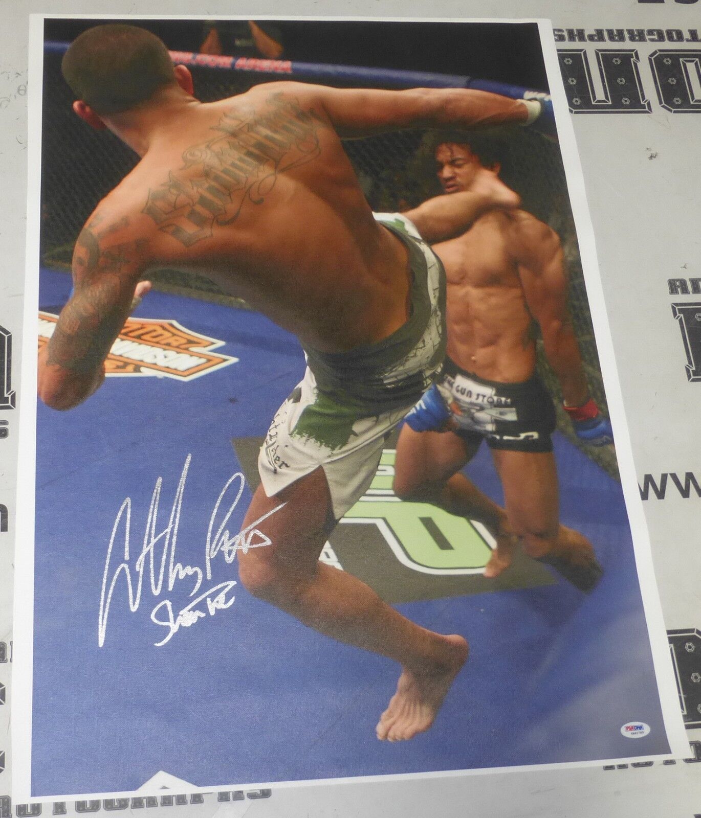 Anthony Pettis Signed UFC 20x30 Canvas Photo Poster painting PSA/DNA COA WEC Showtime Kick Auto